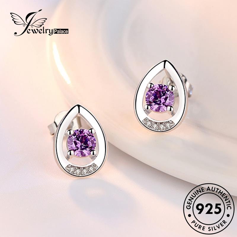 Jewelrypalace Asli Berlian Fashion Moissanite Anting Bentuk Tetes925 Wanita Perak Stud E155