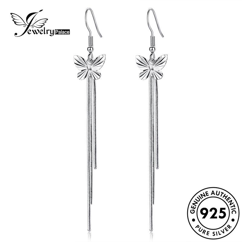 Jewelrypalace Anting Kupu-Kupu Temperamen925 Kait Wanita Perak Asli E435