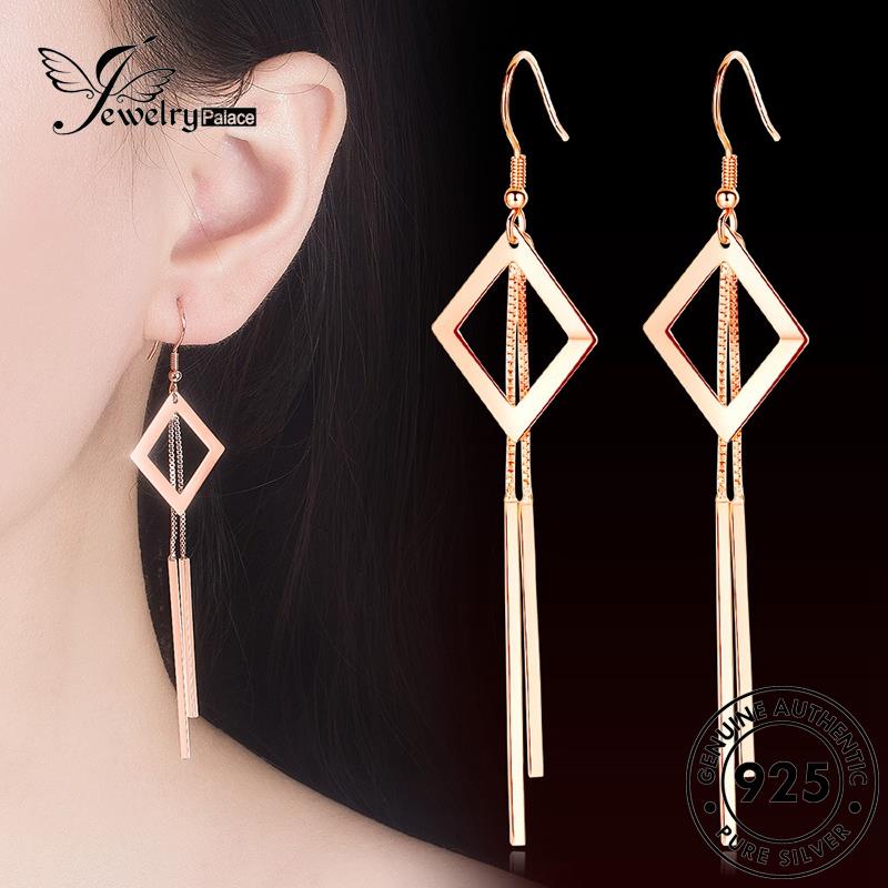 Jewelrypalace Anting Emas Geometri Simple Asli Kait Perak925 Wanita E469