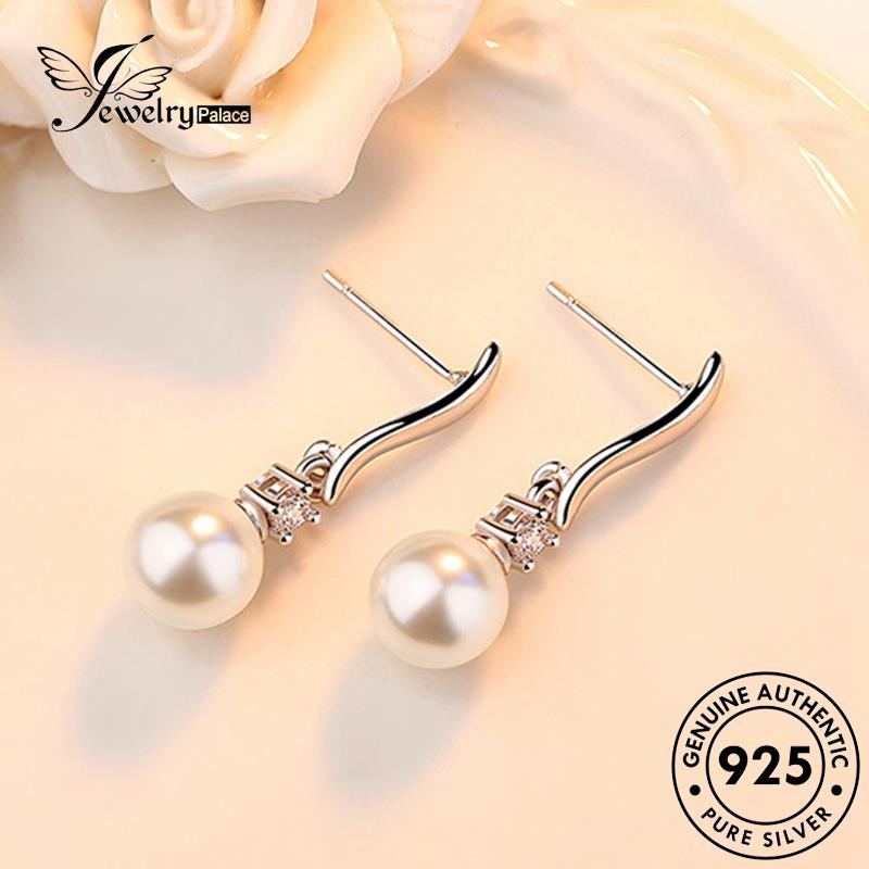 Jewelrypalace Hook Mutiara Wanita Asli925 Anting Perak Lembut E476