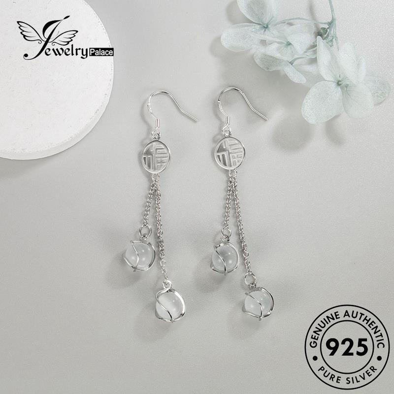 Jewelrypalace Berkah Anting Perak Wanita Hook Opal Kepribadian Asli925 E562