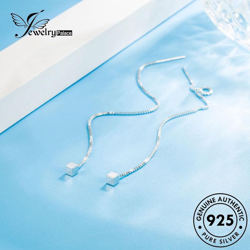 Jewelrypalace Anting Kecil Perak Asli Geometri Drop Wanita Fresh925 E653