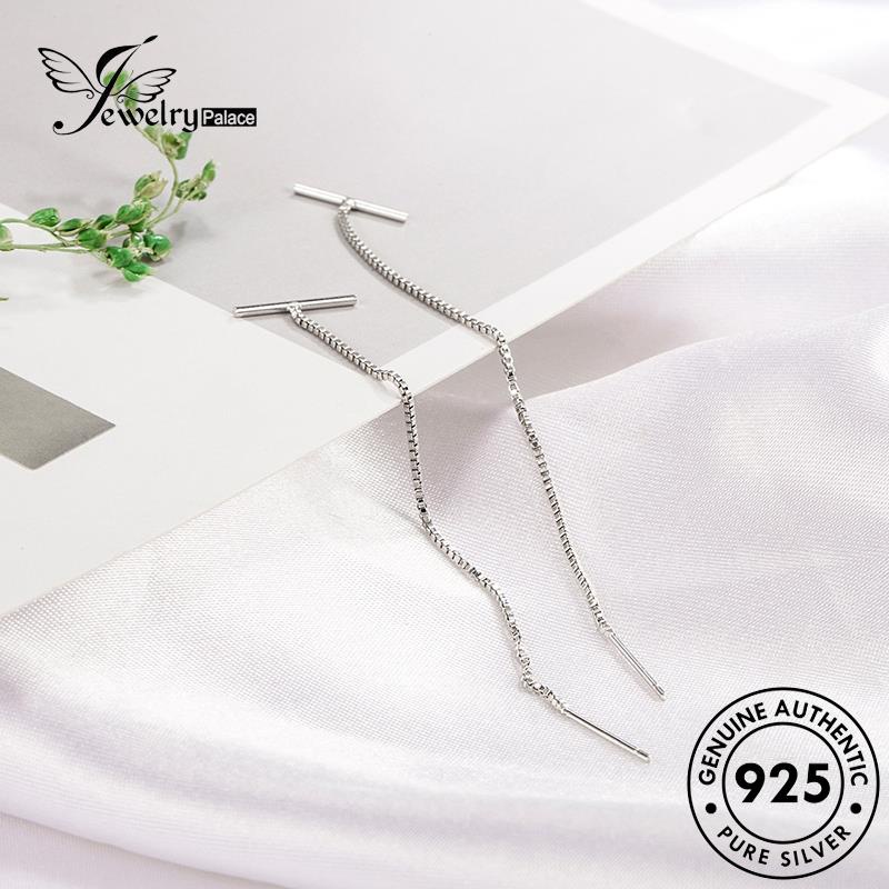 Jewelrypalace Asli Drop925 Anting Wanita Anting T Shaped Silver Lucu E673