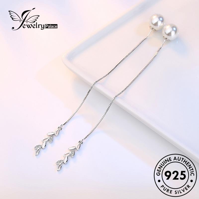 Jewelrypalace Anting Asli925 Wanita Perak Tawar Mutiara Drop Flowers E620
