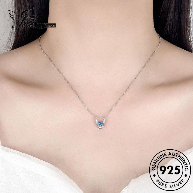 Jewelrypalace Deer925 Berlian Wanita Kalung Perak Elegan Asli Moissanite N40