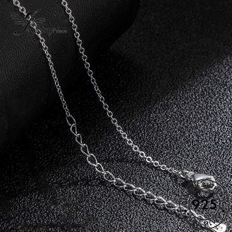 Tempat Perhiasan Wanita Retro O Kalung Perak Asli925 N56