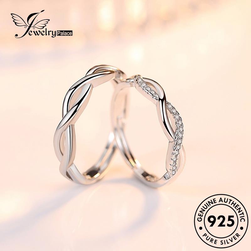 Jewelrypalace Diamond Iii Cincin Asli Sansei Simple Moissanite Perak925 Couple R48