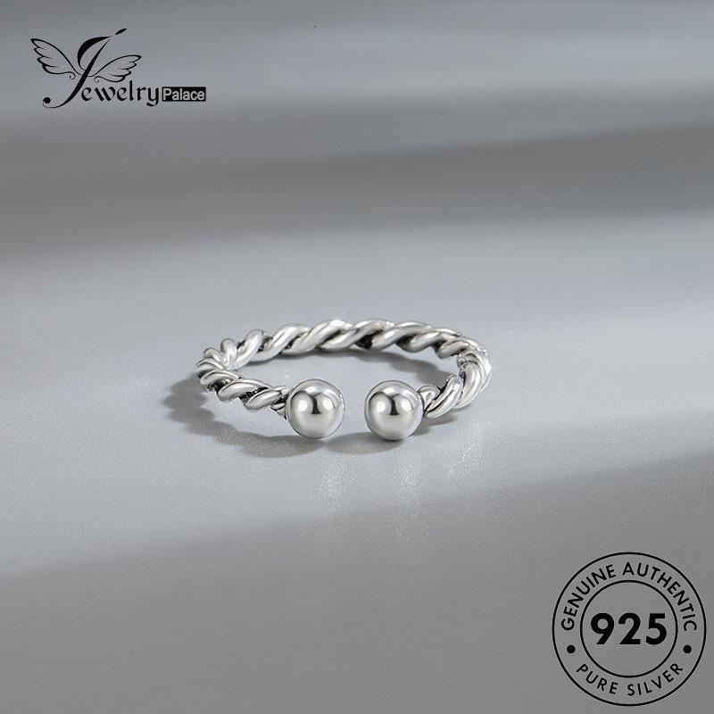 Jewelrypalace Perak Tali925Cincin Vintage Asli Wanita Braided Twisted R231