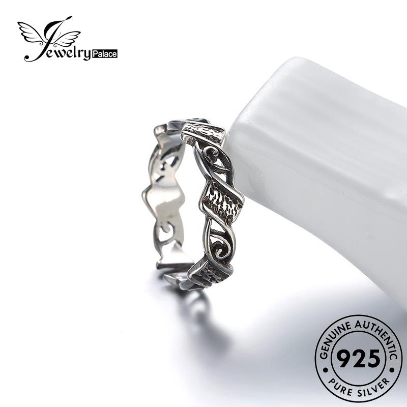 Jewelrypalace Braided Vintage Wanita925 Cincin Perak Asli Twist R266