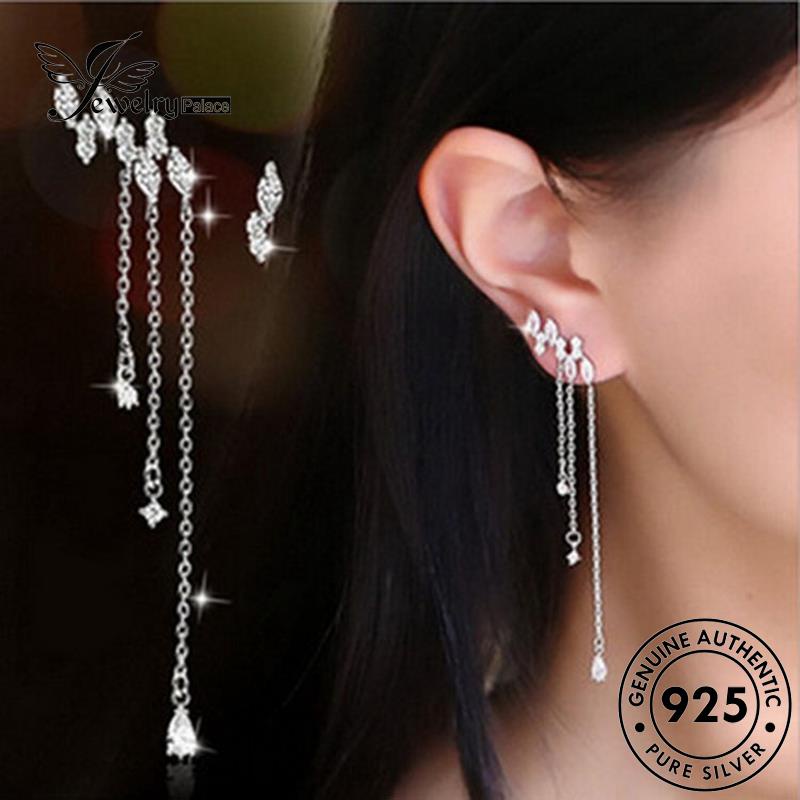 Tempat Perhiasan Wanita Berlian Perak Besar Moissanite Emas925 Stud Asli Anting Dipper E503