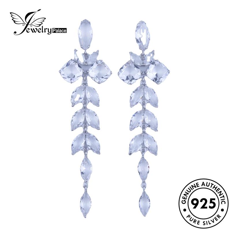 Perhiasantempat Wanita925 Moissanite Kelopak Berlian Asli Silver Stud Earrings E1048