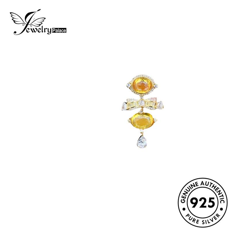 Jewelrypalace Perak Wanita Kupu Citrine925Asli Anting Giwang Tusuk E1027