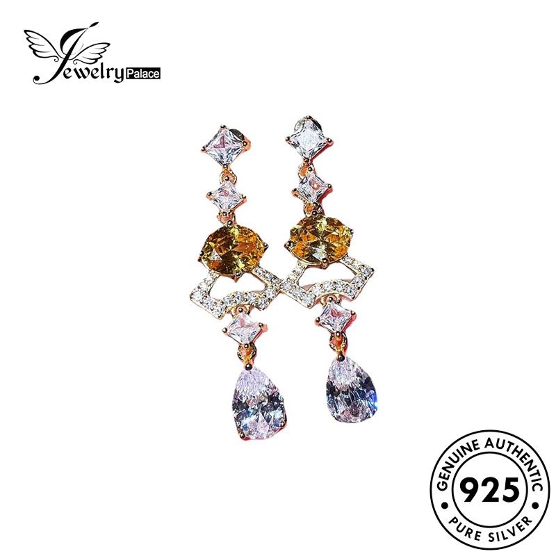 Jewelrypalace Stud Wanita Emas Citrine Sektor Asli Anting Perak925 E1125