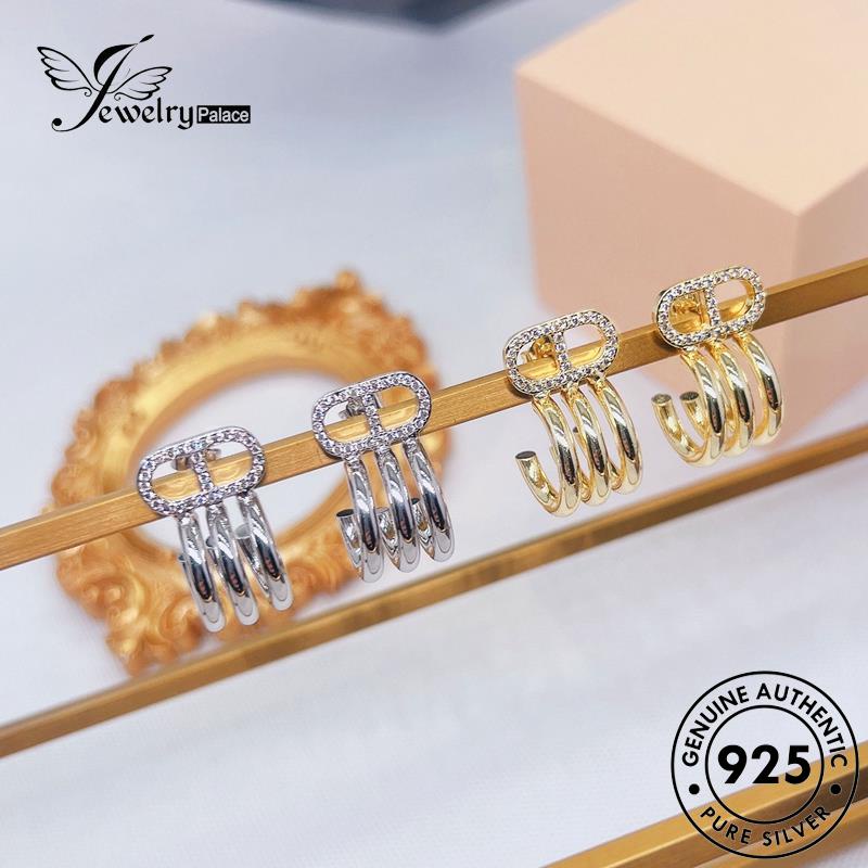 Jewelrypalace Ibu Wanita Stud Perak Asli Moissanite Emas Cd925 Anting Berlian E1170