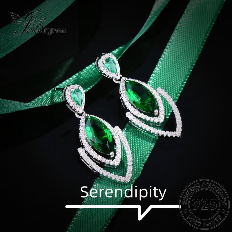 Jewelrypalace Emerald925 Stud Wanita Mata Perak Anting Kuda Asli E1195