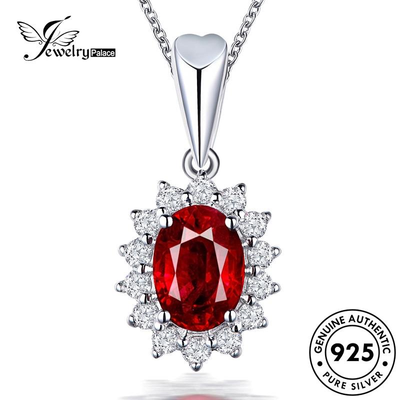 Jewelrypalace Sapphire Wanita Perak Fashion Kalung Nikah Asli925 N30