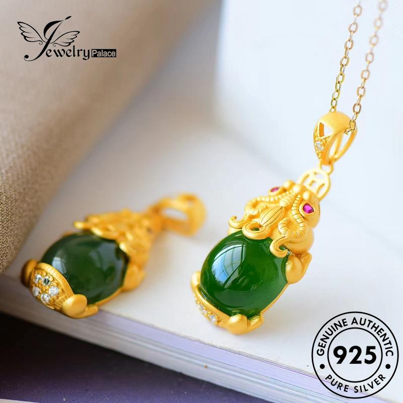 Jewelrypalace Kalung Pixiu Wanita Giok Fashion Perak Asli925 N86