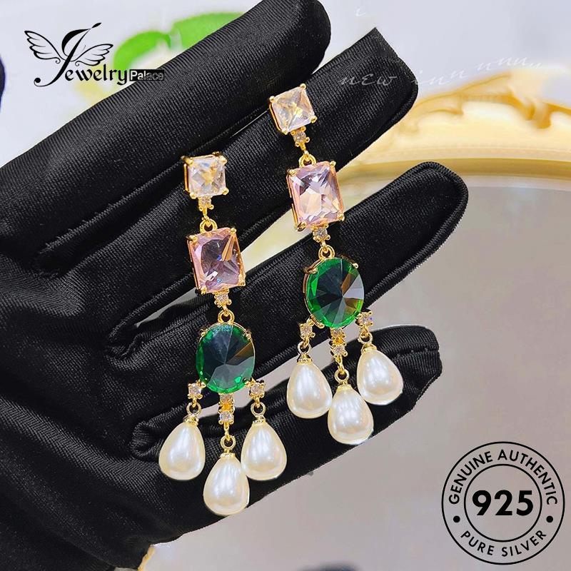 Jewelrypalace925mutiara Stud Bulat Wanita Anting Perak Asli E1311