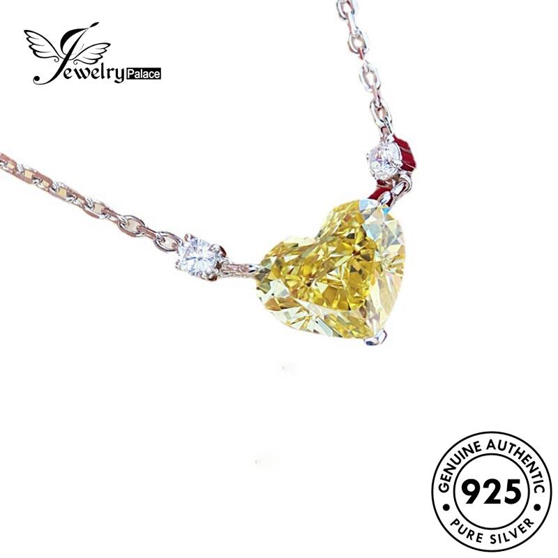 Jewelrypalace Love Asli Kalung Citrine Fashion Wanita925 Perak N978