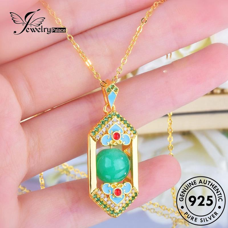 Jewelrypalace Emerald Transport925 Kalung Wanita Perak Asli N1127