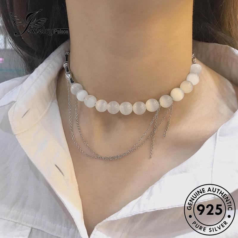 Jewelrypalace Perak925 Kucing Asli Fashion Wanita Moonstone Kalung Mata N1203