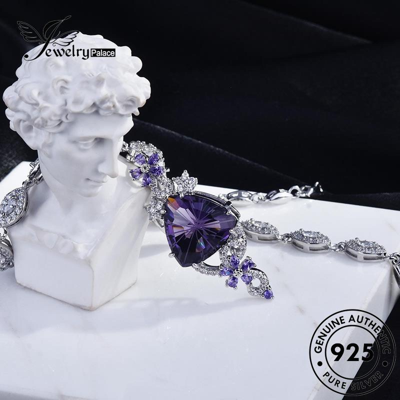 Jewelrypalace Amethyst Wanita925 Kalung Fashion Tongkat Perak Asli N1228