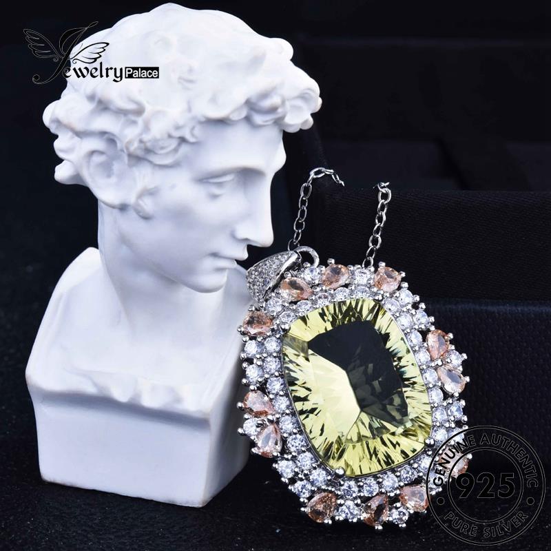 Jewelrypalace Safir925 Kalung Fashion Wanita Asli Silver Square Diamond N1274