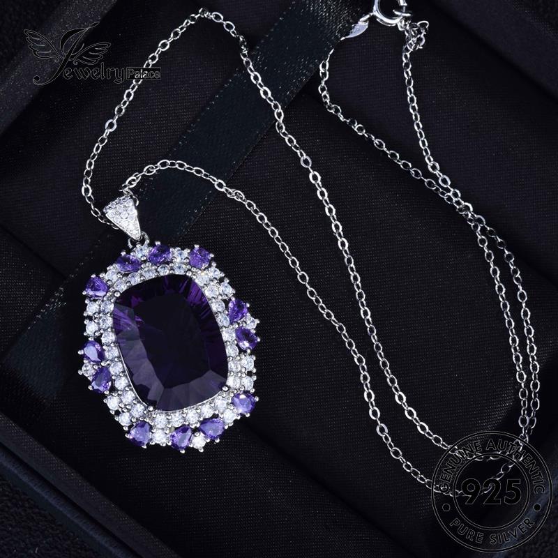 Jewelrypalace Safir925 Kalung Fashion Wanita Asli Silver Square Diamond N1274