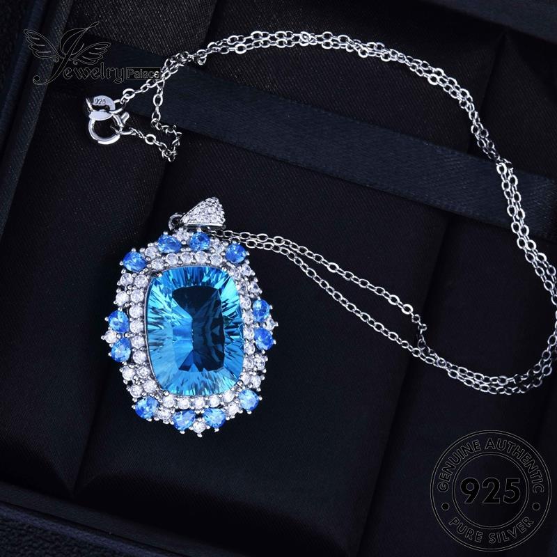 Jewelrypalace Safir925 Kalung Fashion Wanita Asli Silver Square Diamond N1274