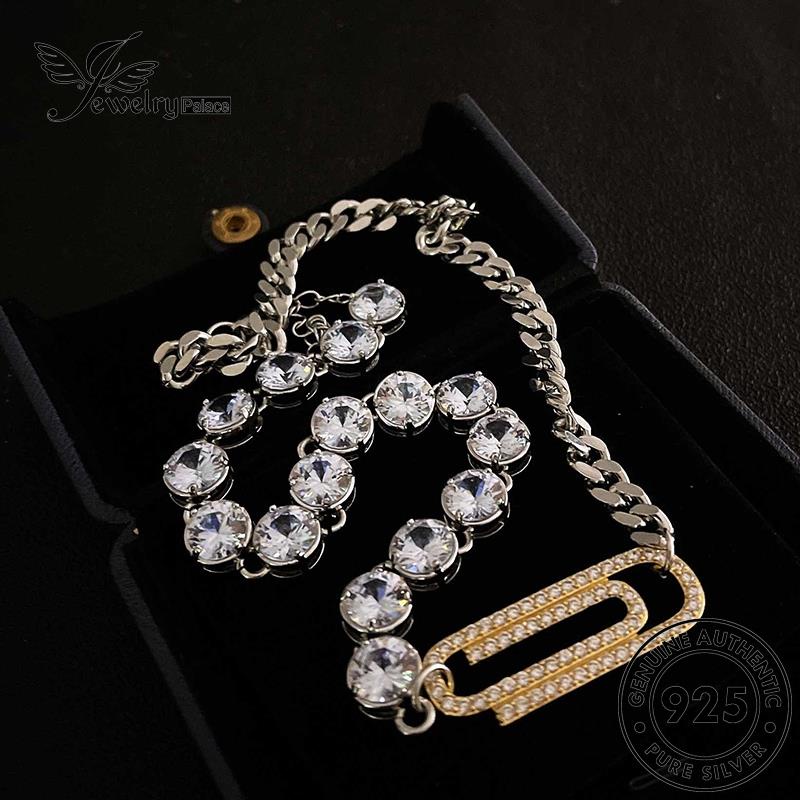 Jewelrypalace Kalung Berlian Asli Mewah Moissanite Wanita Perak925 N1281