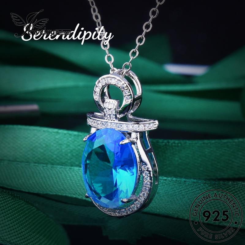 Jewelrypalace Sapphire Fashion Wanita Asli Kalung Perak925 N1304