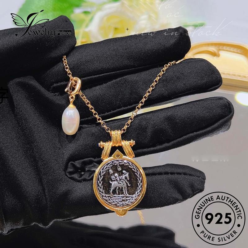 Jewelrypalace Baroque Asli Mutiara Wanita Retro925 Kalung Perak N1592