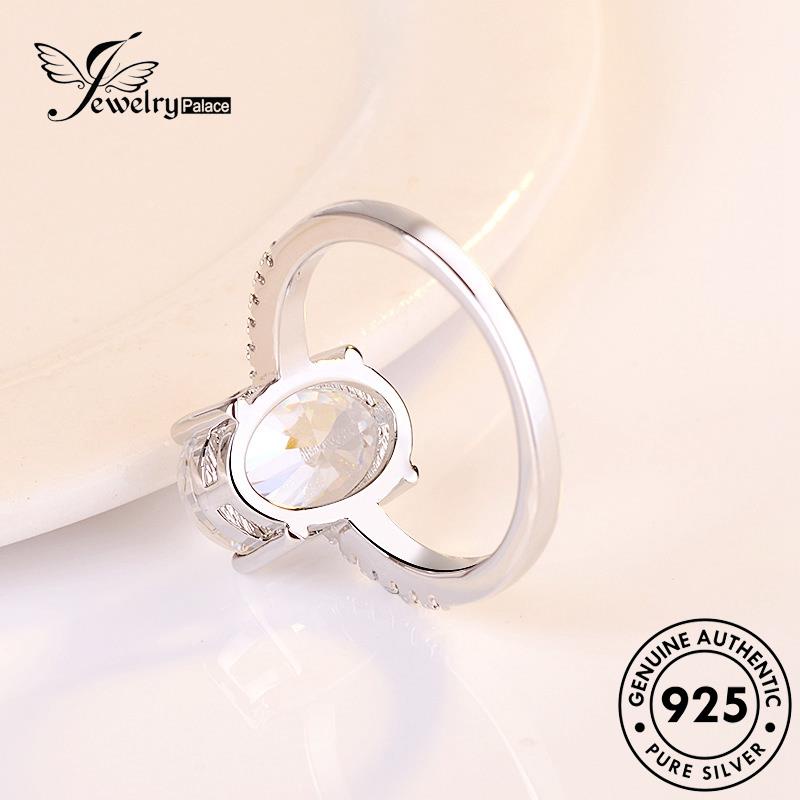 JEWELRYPALACE Perhiasan Wanita korea Kawin Perak Original Silver Aksesori Nikah Diamond Moissanite Fashion Asli Murni Square Sterling Cincin 925 Silver R23