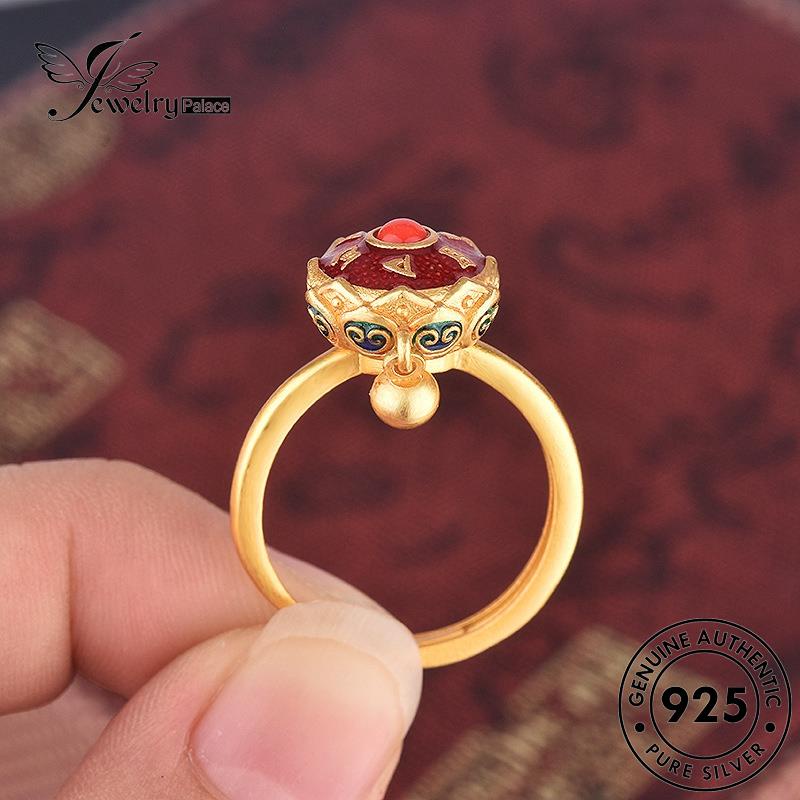 JEWELRYPALACE Original Cincin Vintage Kawin Gold Wanita Wheel Silver Silver Prayer Nikah 925 Perak Asli Murni Aksesori Sterling korea Perhiasan R597