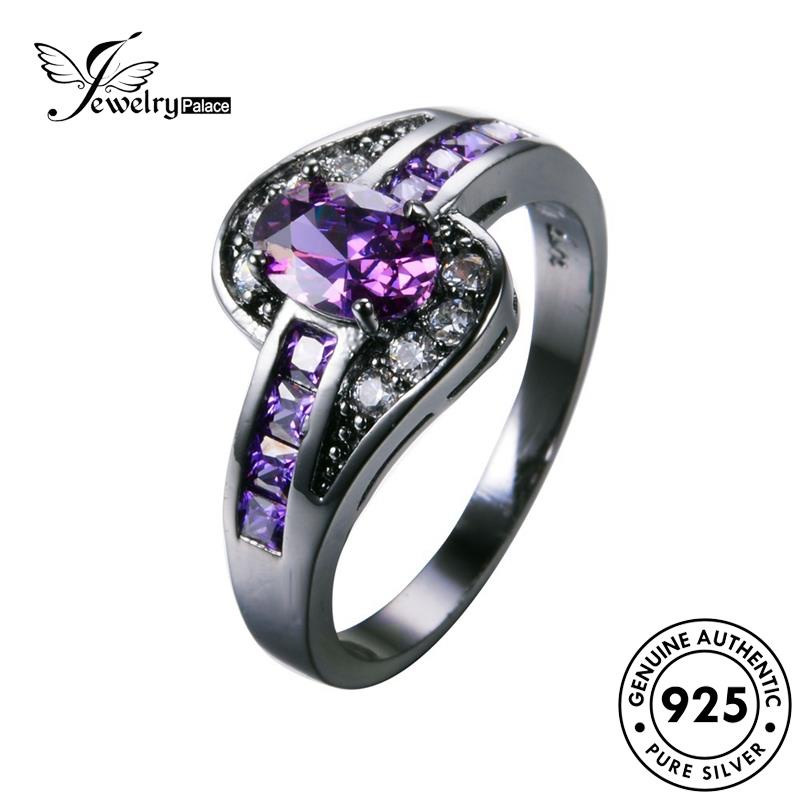 JEWELRYPALACE Perhiasan Aksesori Nikah Sapphire Sterling korea Original Gold Murni Cincin Asli Wanita Silver 925 Perak Creativity Silver Kawin R1113