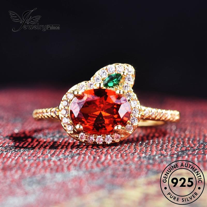 JEWELRYPALACE 925 Sterling Ruby Carrot Nikah Perak Creative korea Perhiasan Cincin Murni Silver Asli Aksesori Original Silver Wanita Kawin R2205