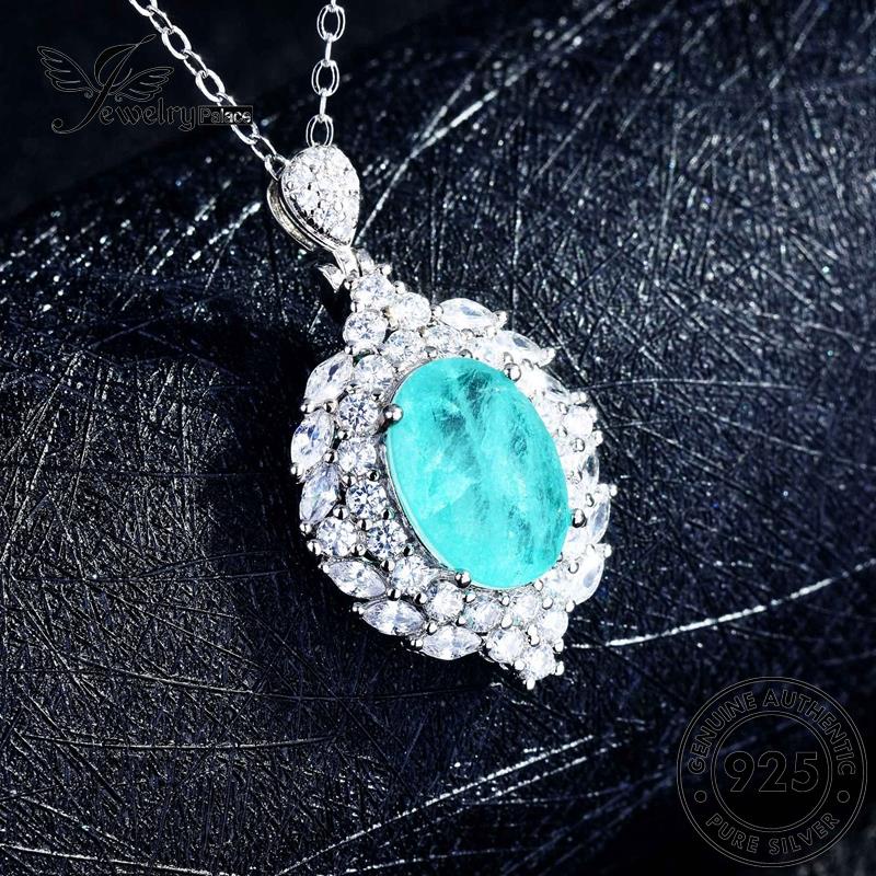 Jewelrypalace Kalung Perak925 Wanita Set Sapphire Mewah Original S368