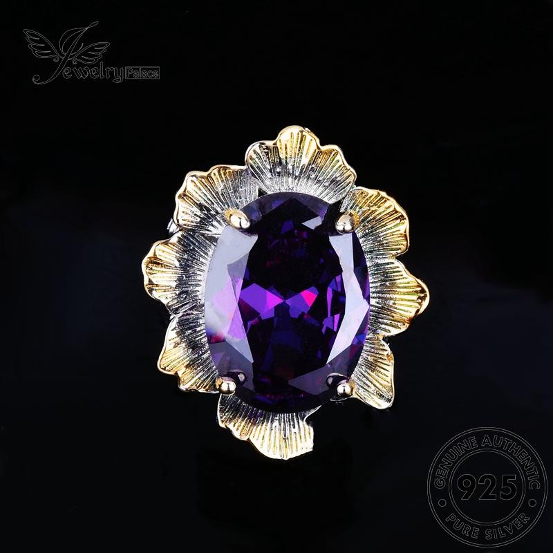 Jewelrypalace Amethyst Vintage925 Set Asli Perak Wanita Kalung S525