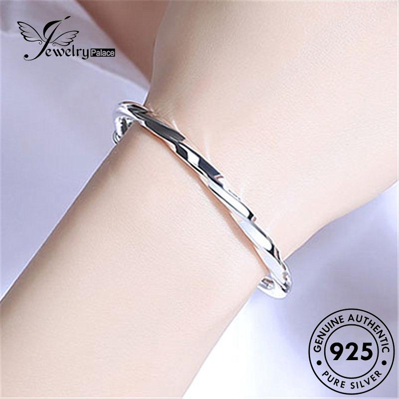 Jewelrypalace Gelang Perak Wanita Asli Twist925 Simple B71