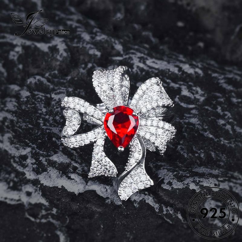 Jewelrypalace Perak Wanita Rumbai Asli Kalung Kupu Ruby925 Set S603