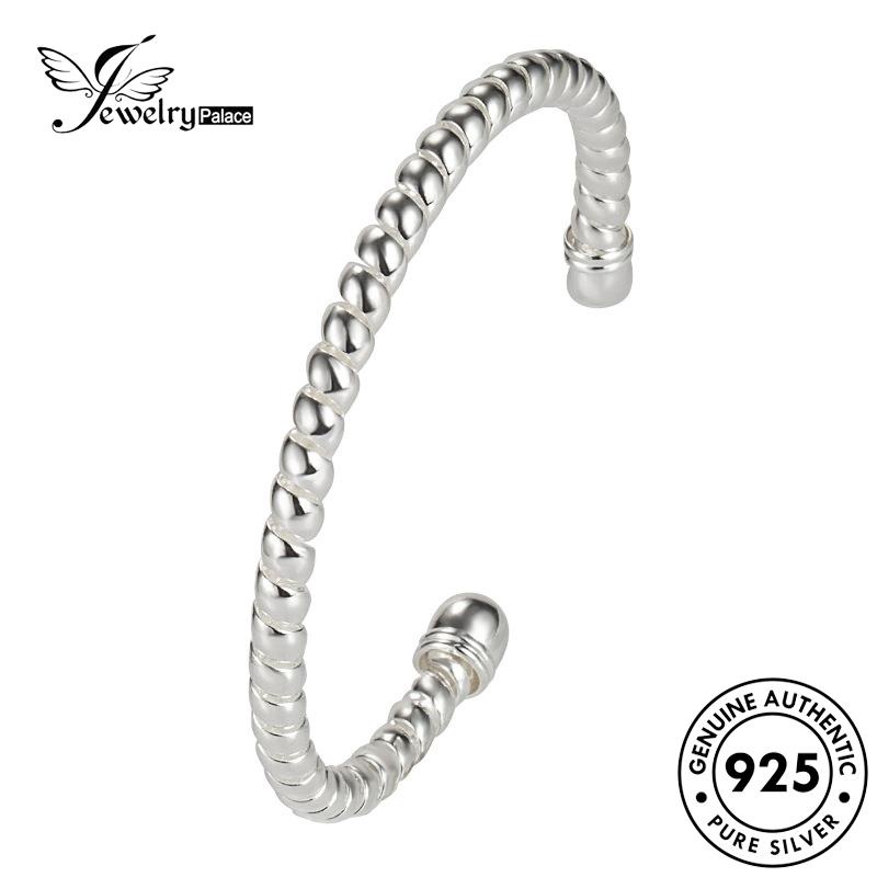 Jewelrypalace Menenun Perak Asli925Gelang Simple Pria B276