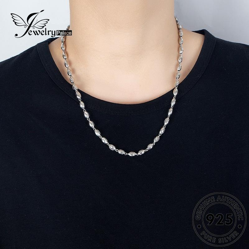 Jewelrypalace Kalung Olive Pria Manik-Manik Asli Fashion925 Perak N1030