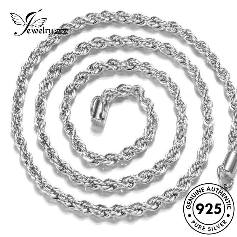 Jewelrypalace 925original Kalung Lilit Silver Tali Fashion Pria N1031