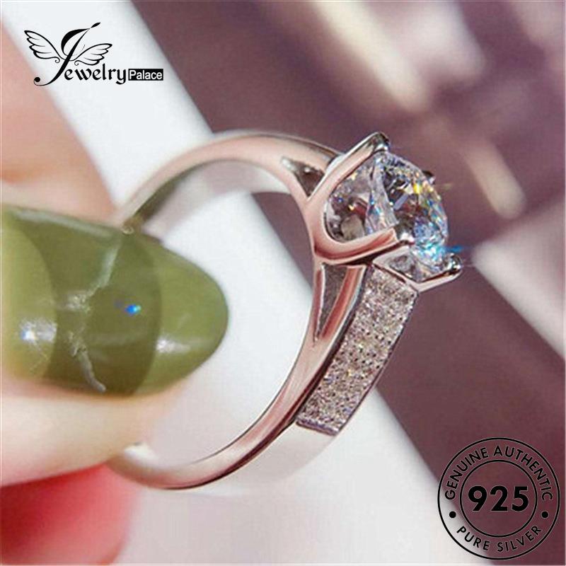 Jewelrypalace Moissanite Asli Perak Berlian925 Fashion Wanita Cincin R150