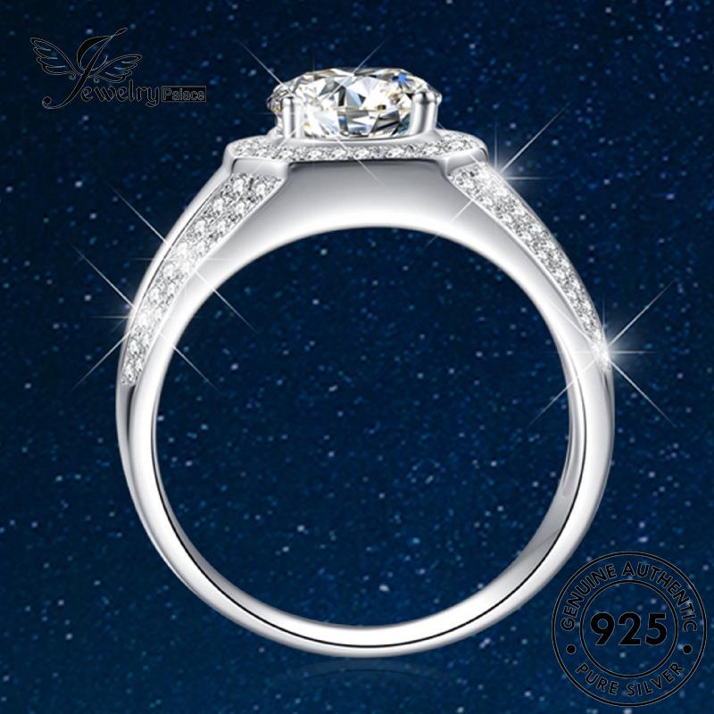 Tempat Perhiasan925 Perak Berlian Pria Moissanite Mendominasi Cincin Asli R113