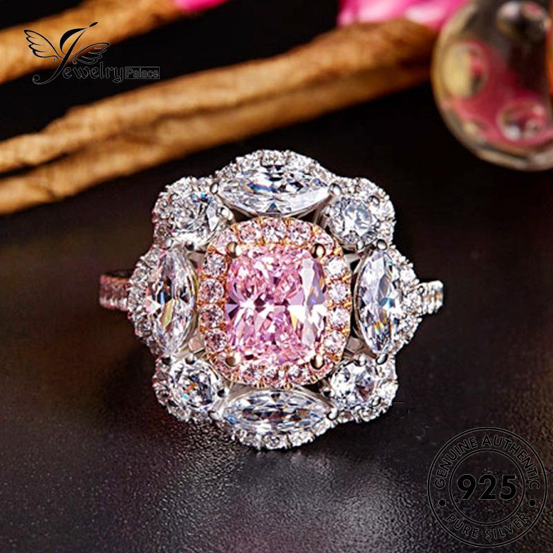 Jewelrypalace Citrine Temperamen Putri925 Cincin Perak Wanita Asli R511