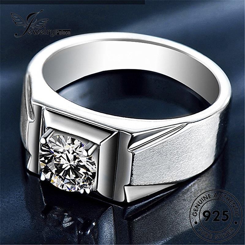 Jewelrypalace Moissanite Kepribadian Berlian Cincin Perak Asli925 Pria R601