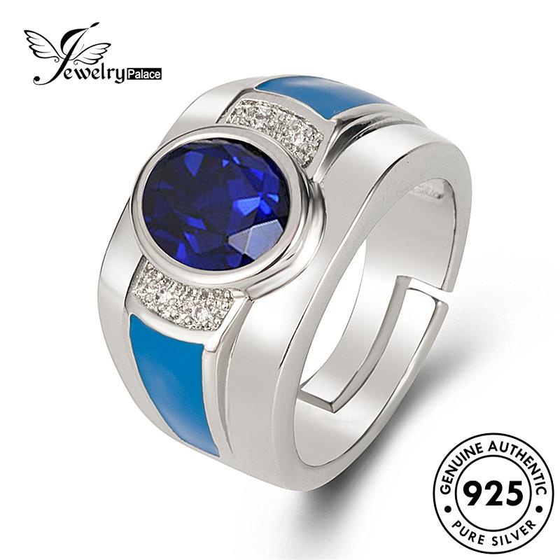 Jewelrypalace Cincin Safir Domineering Asli Wanita Perak925 Oval R618