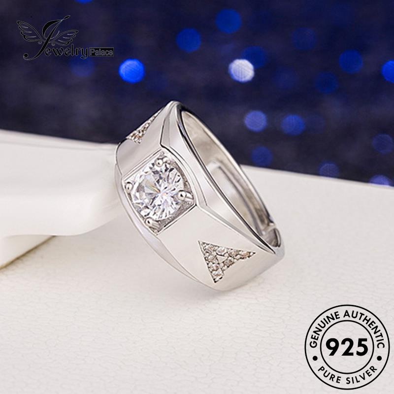 Jewelrypalace Asli Moissanite925 Kepribadian Wanita Perak Berlian A-Line Rings R673