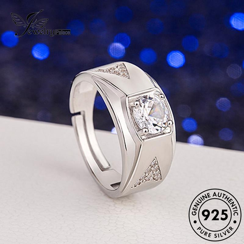 Jewelrypalace Asli Moissanite925 Kepribadian Wanita Perak Berlian A-Line Rings R673